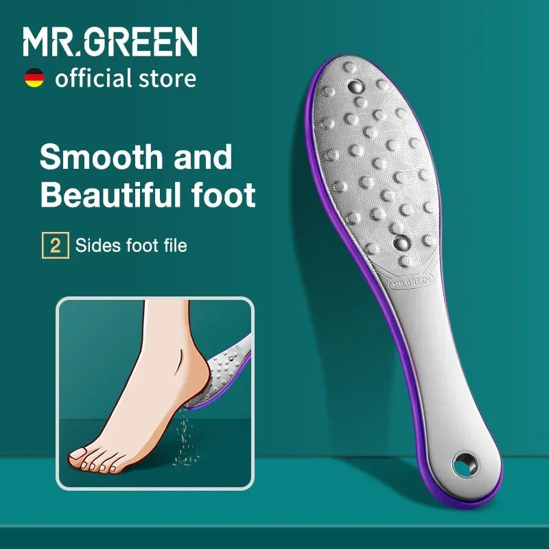 MR.GREEN Pedicure Foot Care Tools Foot File Rasps Callus Dead Foot Skin Care Remover Sets Stainless Steel Professional Two Sides - Chakastore