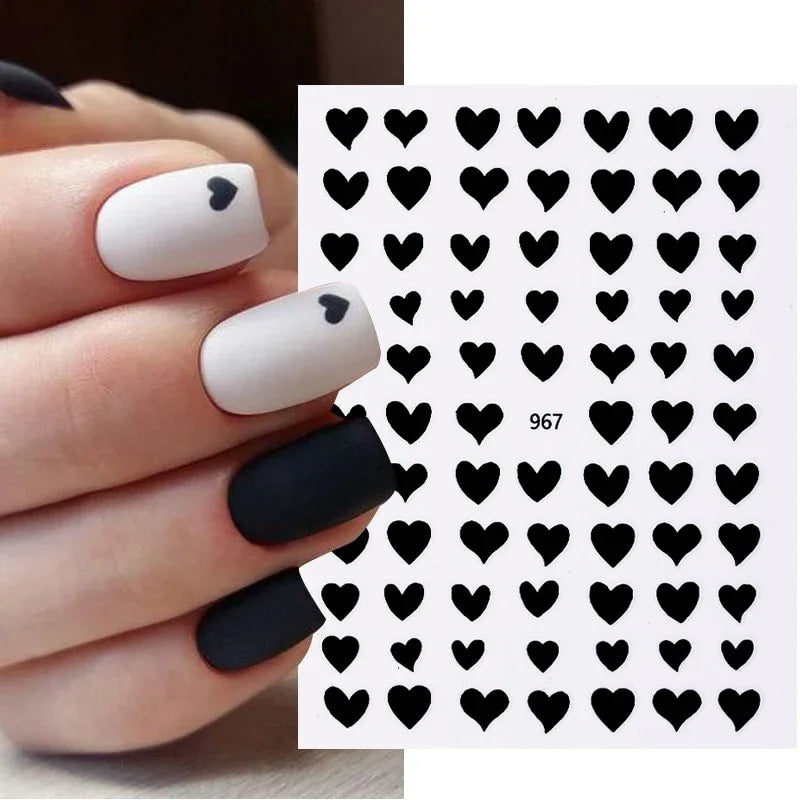 Gold 3D Nail Sticker Curve Stripe Lines Nails Stickers Gradient Adhesive Striping Tape Nail Foil Nail Art Stickers Decals Silver