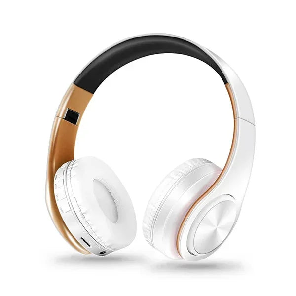 CATASSU Earphone Bluetooth Headphones Over Ear Stereo Wireless Headset Soft Leather Earmuffs Built-in Mic for PC/Cell Phones/TV - Chakastore