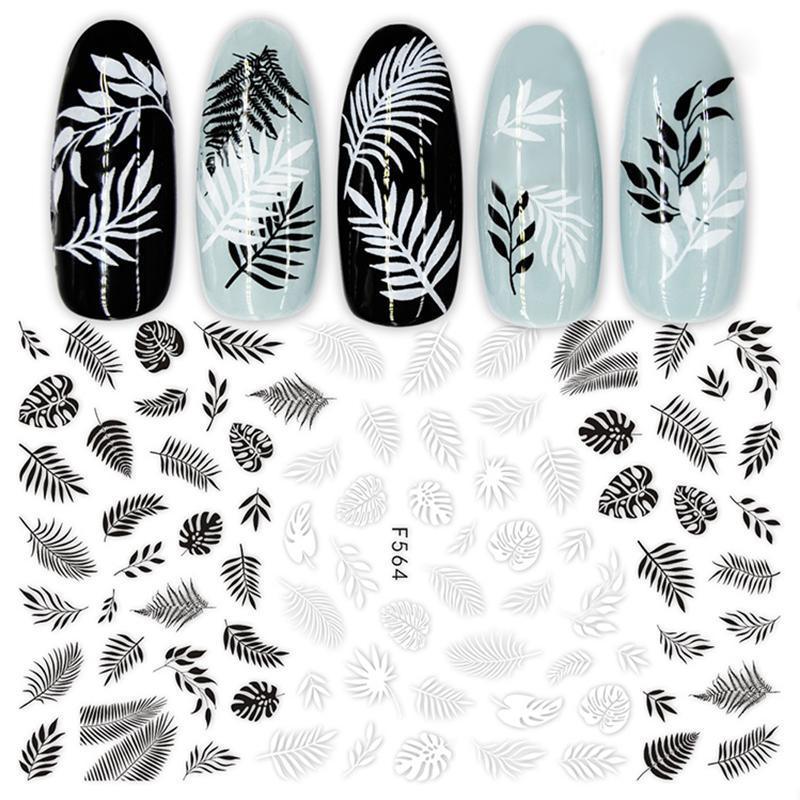 Gold 3D Nail Sticker Curve Stripe Lines Nails Stickers Gradient Adhesive Striping Tape Nail Foil Nail Art Stickers Decals Silver - Chakastore