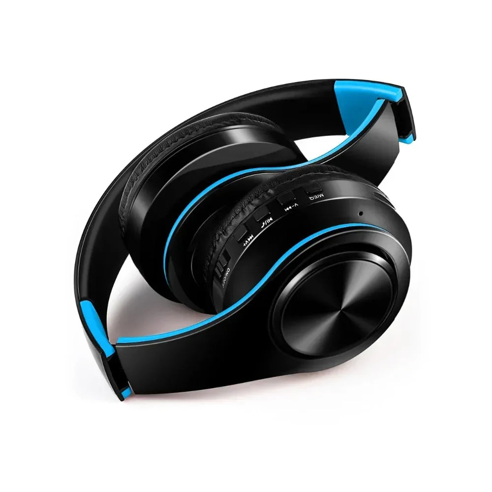 CATASSU Earphone Bluetooth Headphones Over Ear Stereo Wireless Headset Soft Leather Earmuffs Built-in Mic for PC/Cell Phones/TV - Chakastore