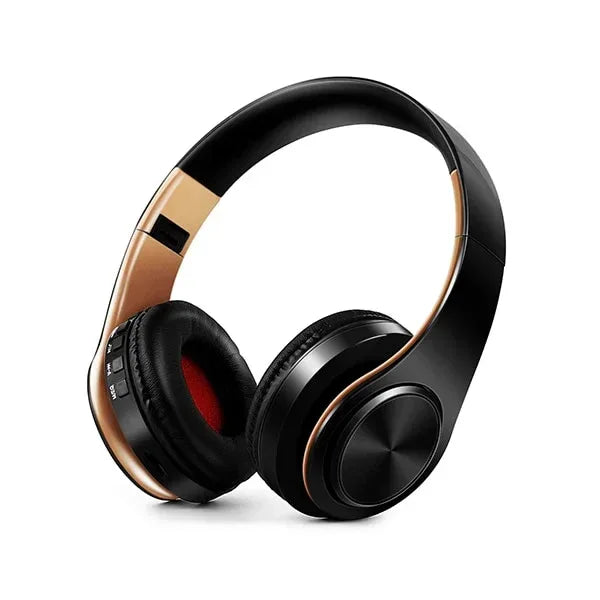 CATASSU Earphone Bluetooth Headphones Over Ear Stereo Wireless Headset Soft Leather Earmuffs Built-in Mic for PC/Cell Phones/TV - Chakastore